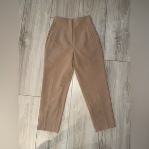 Zara Camel-Brown Tailored Dress Pants